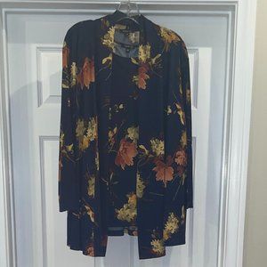 Vikki Vi Jersey Navy blue print 2 pc.